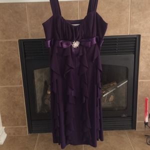 Holiday plum dress.