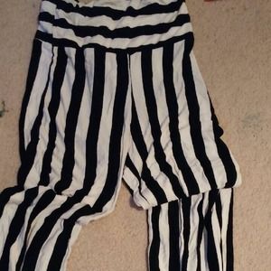 Black and white palazzo pants