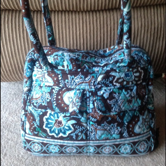 Vera Bradley bowler purse in Java Blue