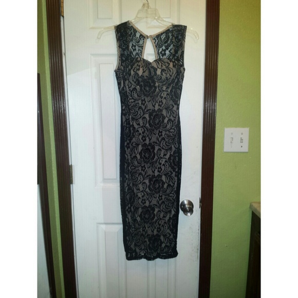 Laced midi dress