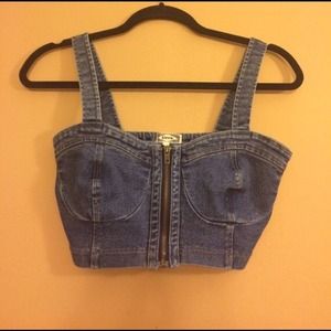 PacSun Denim Bustier Top