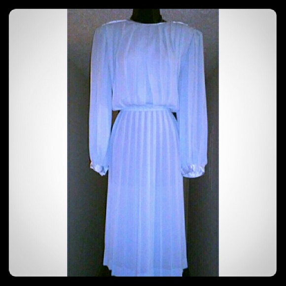 (SOLD) Sky Blue Vintage Secretary Dress
