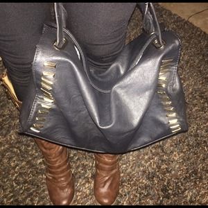 Charming Charlie's black purse with gold details