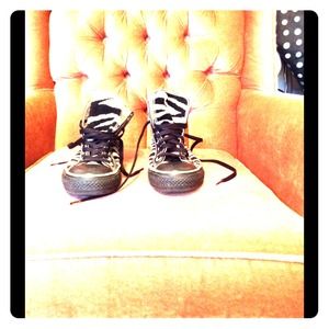 zebra, printed converse high tops cool unique