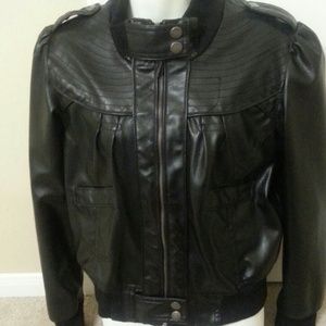 Black leather jacket