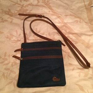 Authentic Dooney & Bourke navy blue crossbody