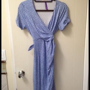 Seraphine Blue Polka Dot Maternity Dress