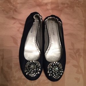 Jeweled denim ballet flats - Adrienne Vittadini