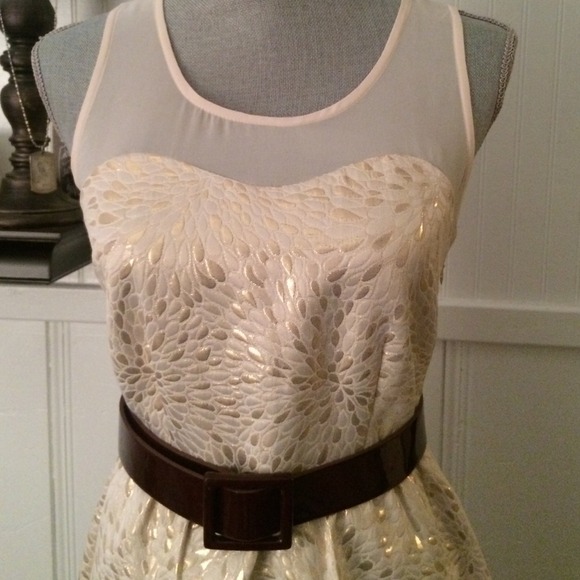 Champagne Colored Party Dress - Picture 2 of 3