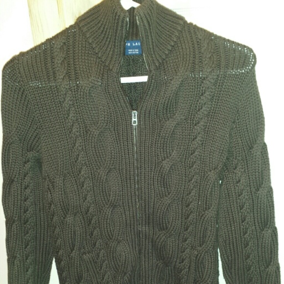 BUNDLE - 2 Ralph Lauren cable zip-up sweaters