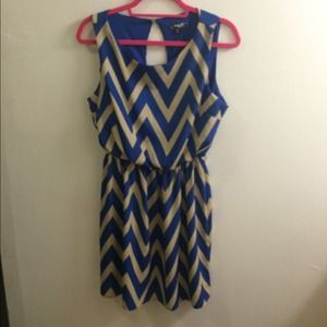 Bright and blue chevron dress