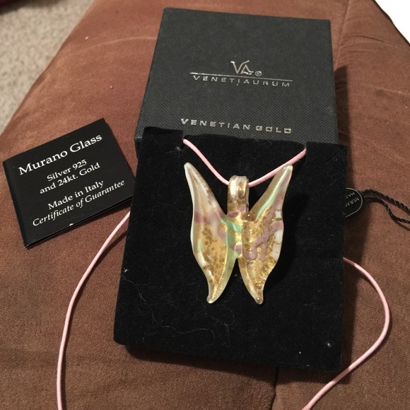 Milano glass butterfly necklace
