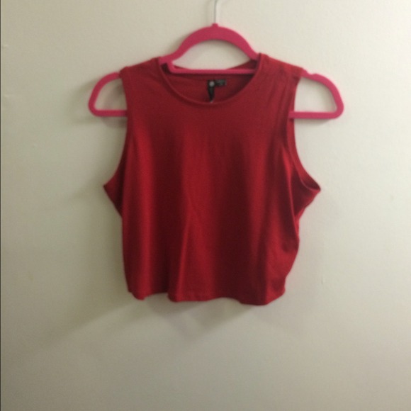 Red crop top