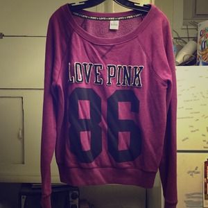 Pink by Victorias Secret maroon sweatshirt.