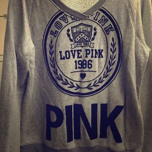 PINK by Victorias Secret grey sweatshirt.