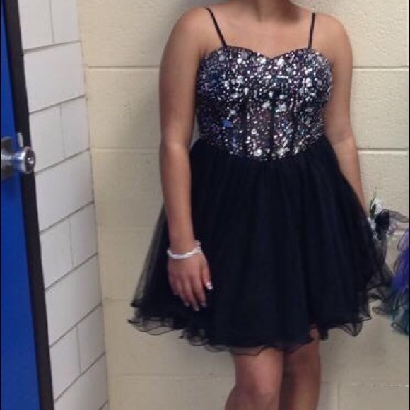 Black dress with sequence