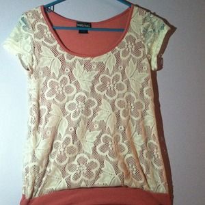 Wet seal floral lace top