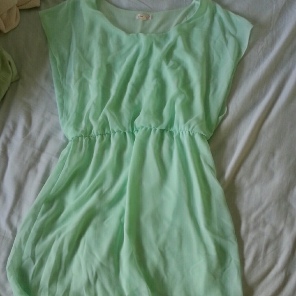 Mint Green Chiffon Dress