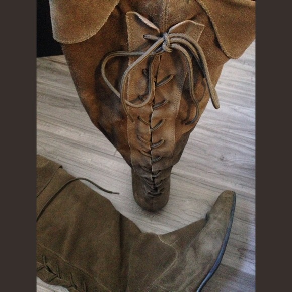 Aldo beige lace up boots - Picture 2 of 3