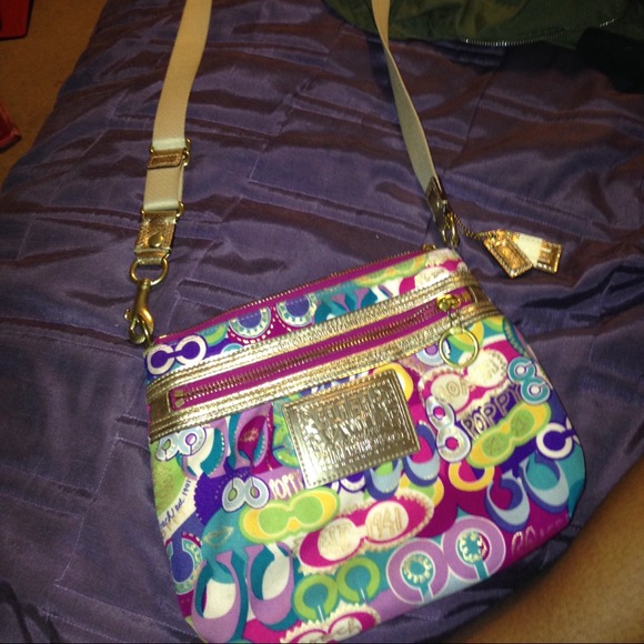 Coach Multi-colored poppy purse - Picture 1 of 4