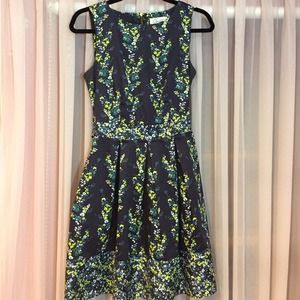 🌿Dorothy Perkins Navy & Neon Floral Dress