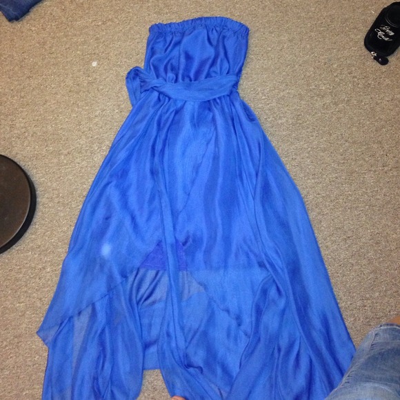Strapless Cobalt blue dress - Picture 2 of 2