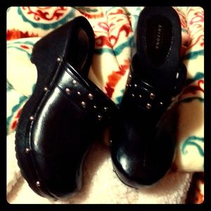 Black studded Clogs