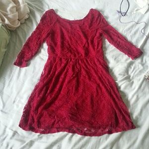 Magenta Lace Dress