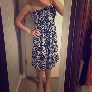 Black and white animal print dress