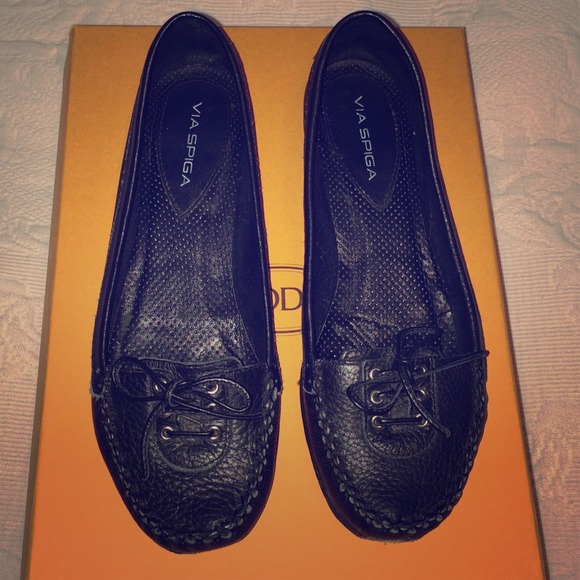 Via Spiga Black Ballet Flats 6