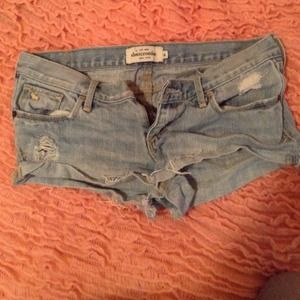 Denim short shorts