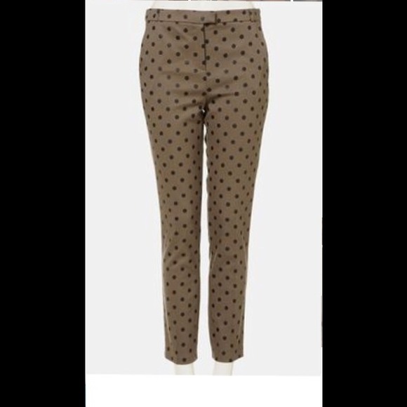Olive Green with Black polka dots