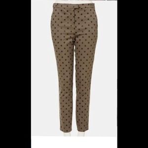 Olive Green with Black polka dots