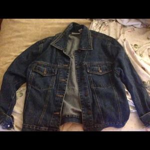 Vintage oversized grunge jean jacket