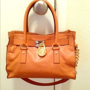 Michael Kors Tan East/West Hamilton Satchel Small