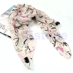 Soft chiffon high heel scarf