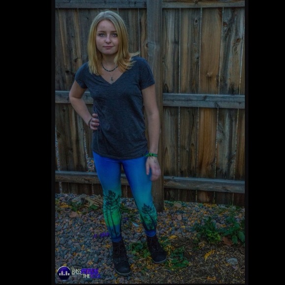 Blue / Green Northern Lights Leggings