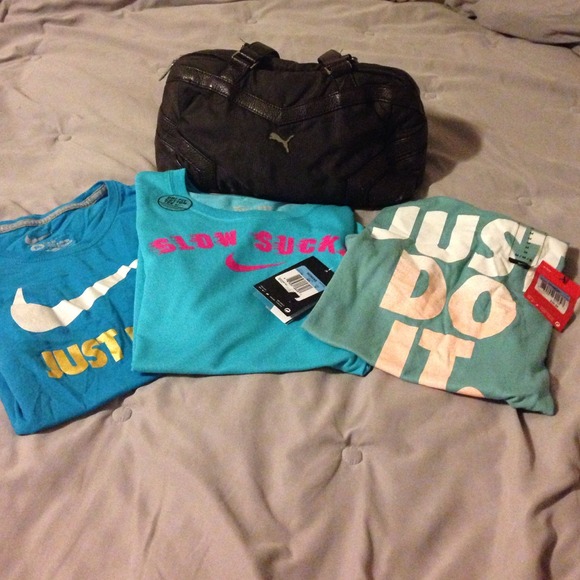 Nike shirt Bundle (puma bag included) (M)
