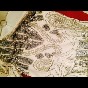 topshop white sequin dress