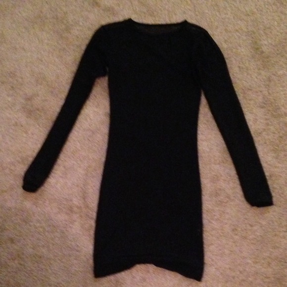 Black mesh dress