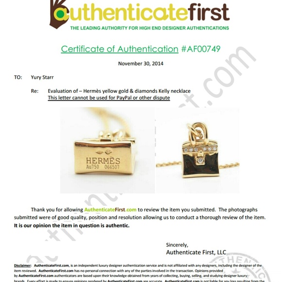 Authentic Hermes Kelly Bag Pendant 18k diamond - Picture 4 of 4