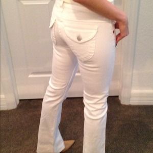 True Religion stretchy white jeans