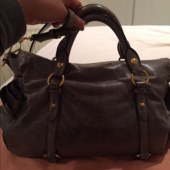 authentic Miu Miu grey shoulder handbag - Picture 4 of 4