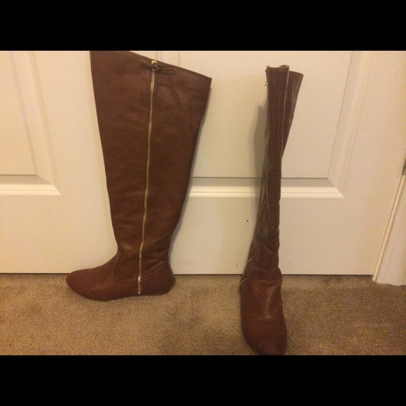 Cognac over the knee Riding Boot