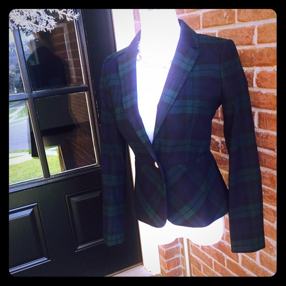 Sold - Banana Republic blackwatch plaid blazer