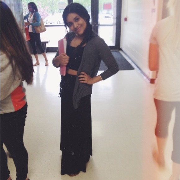 Black maxi skirt