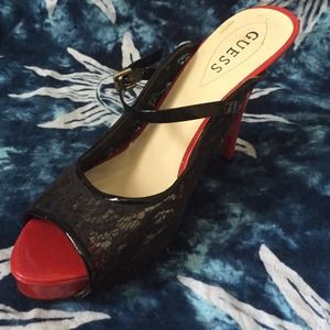 Red heels, black lace! PRICE REDUCED!!