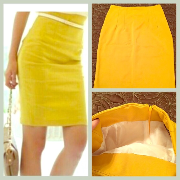 RESERVED for Amanda ✨Chic Yellow Pencil Skirt✨