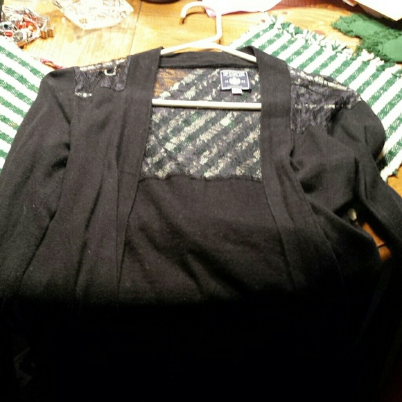 Victorias secret pink lace backcardigan