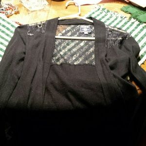 Victorias secret pink lace backcardigan